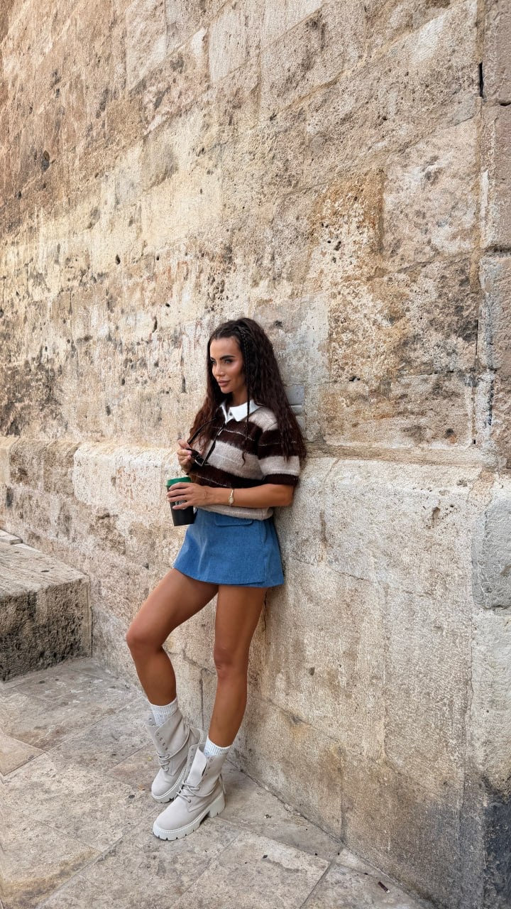 Denim Mini Skort