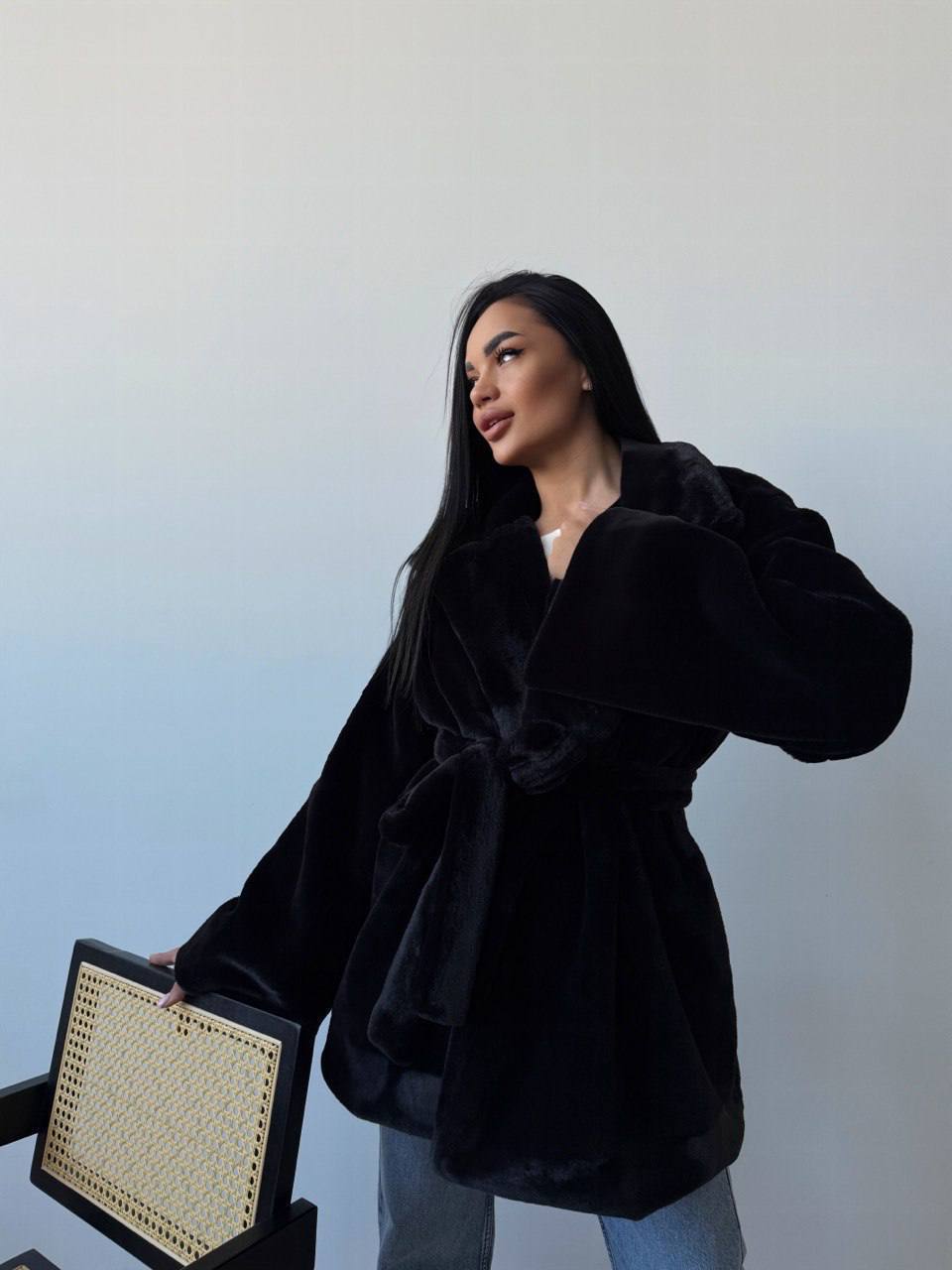 Stylish faux fur coat with lining ✨