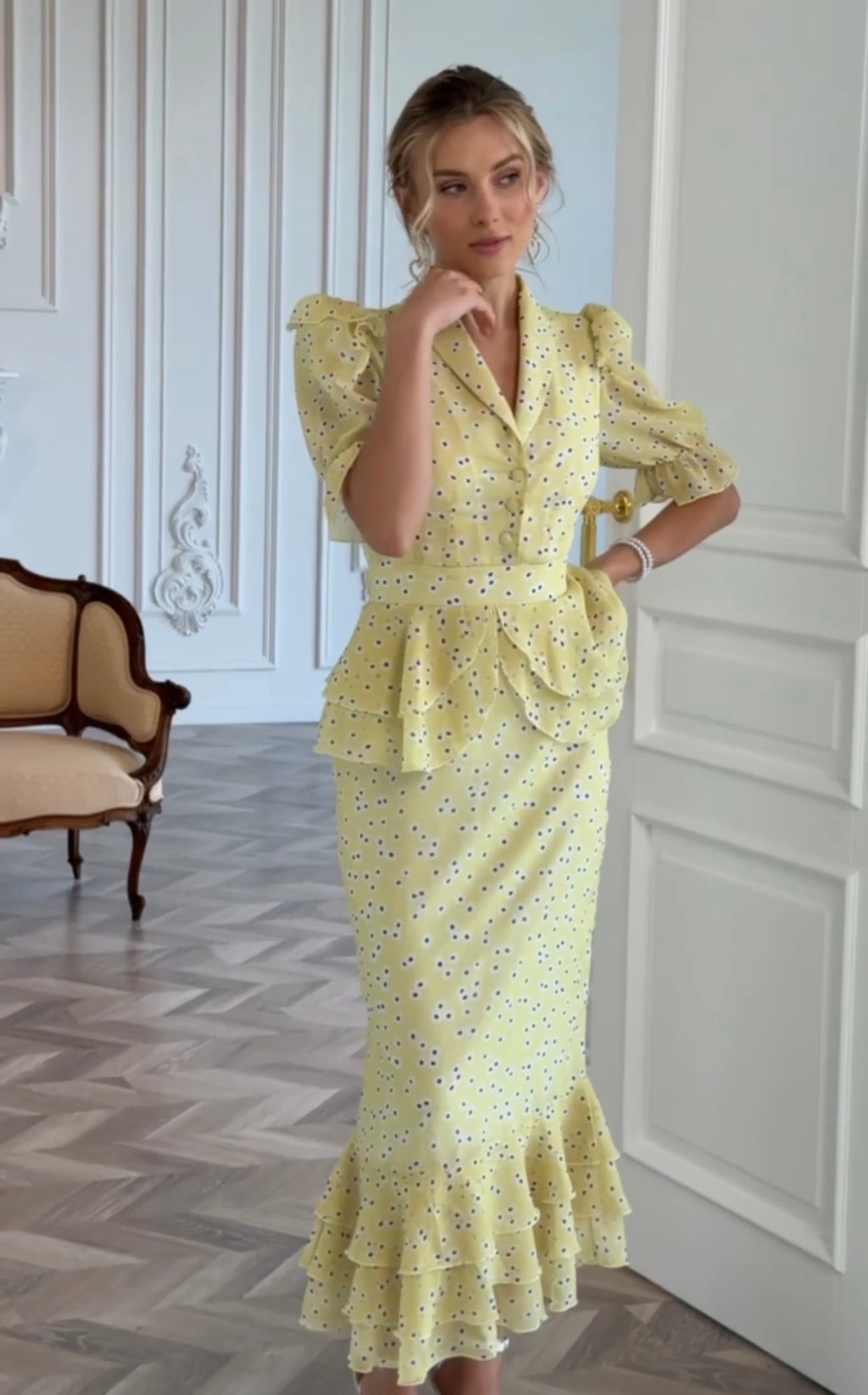 Midi Chiffon Dress