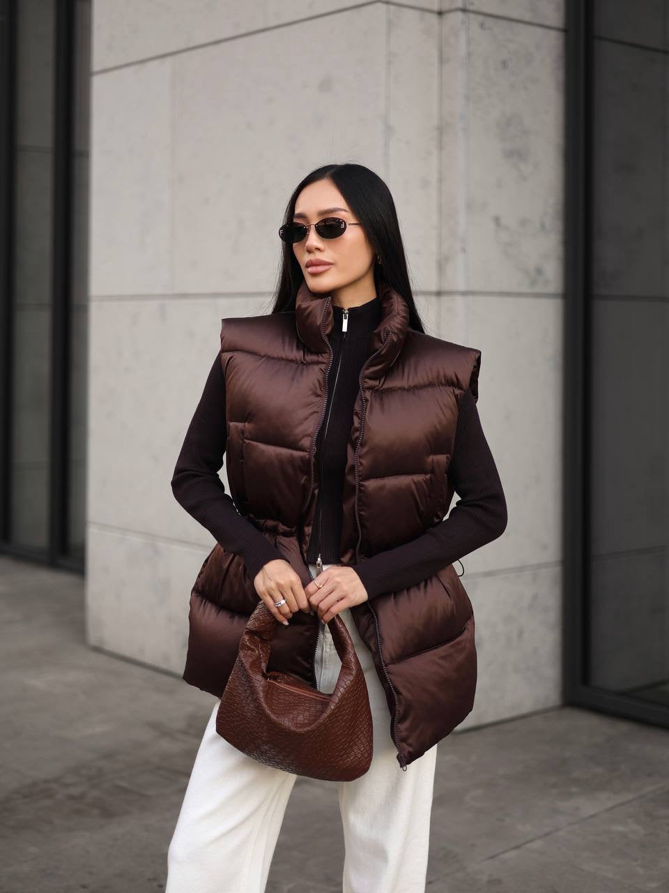 Waist-Defined Puffer Vest