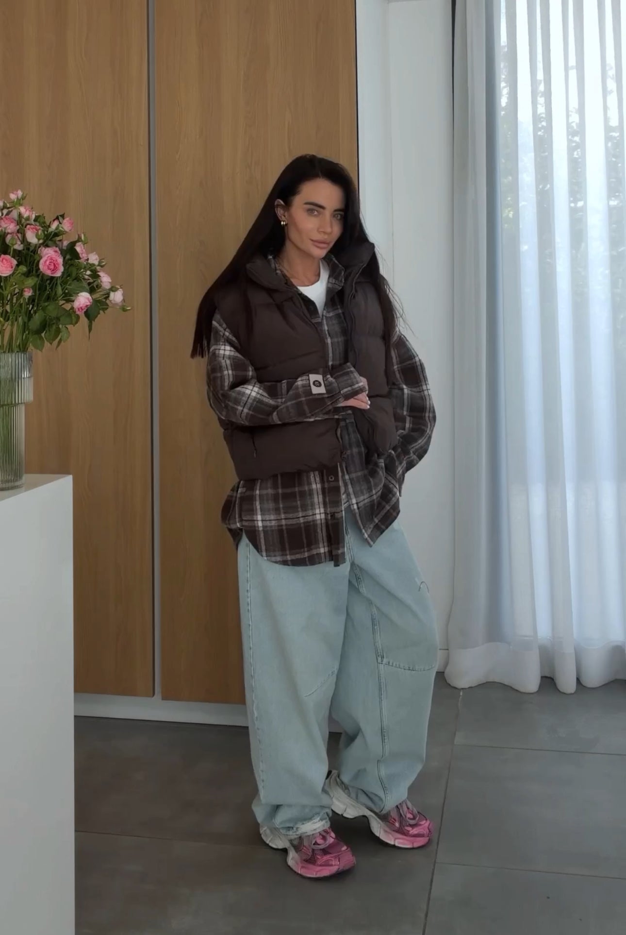 Cashmere check shirt