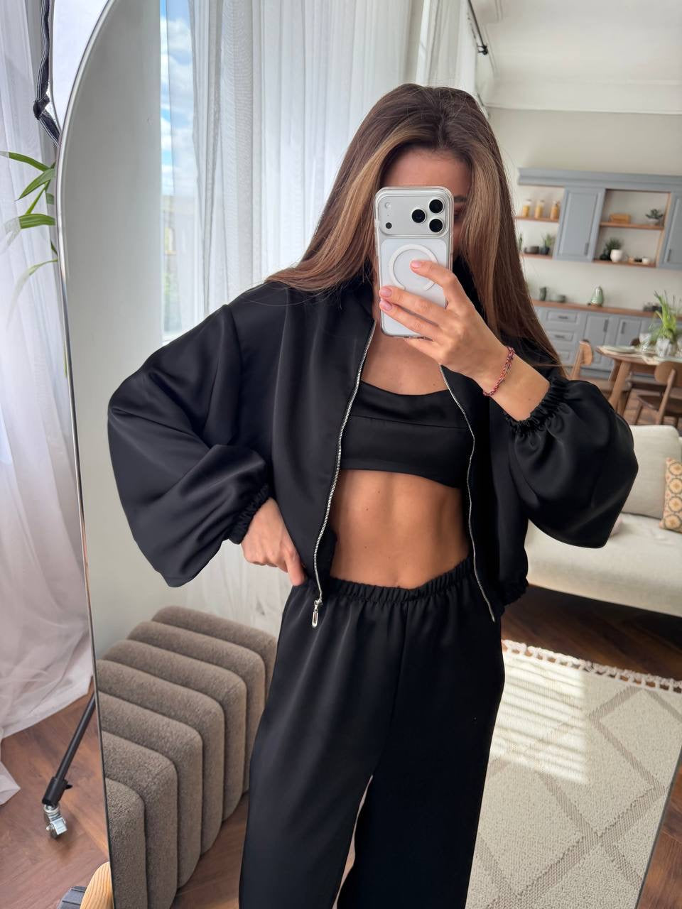 Satin Three-Piece Set