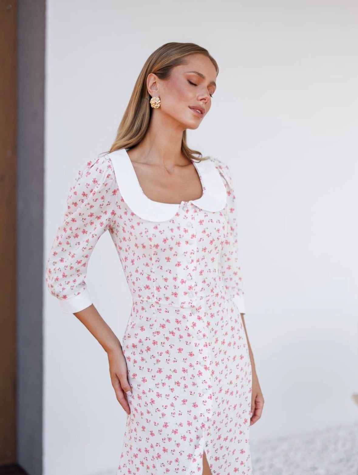 Floral collared dress