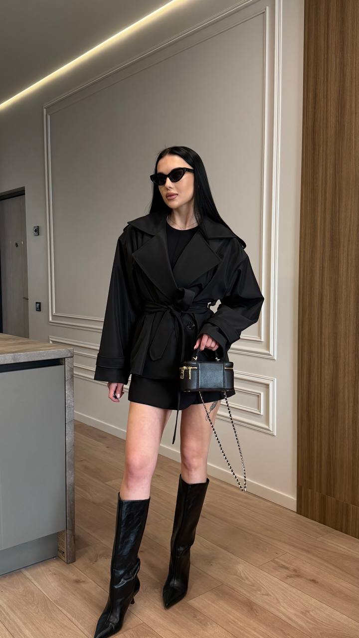 Cropped Trench Coat