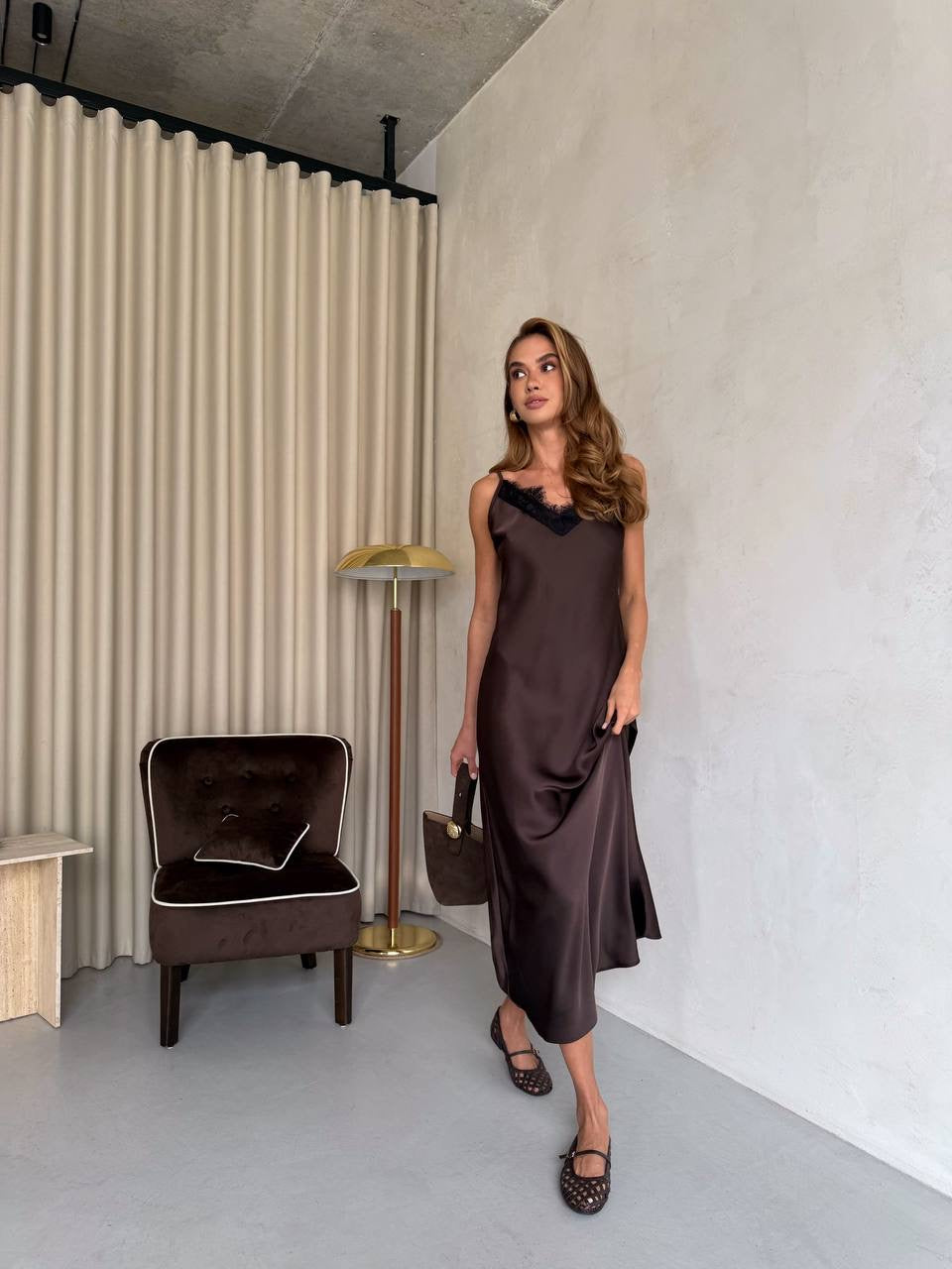 “Athena” Midi Slip Dress