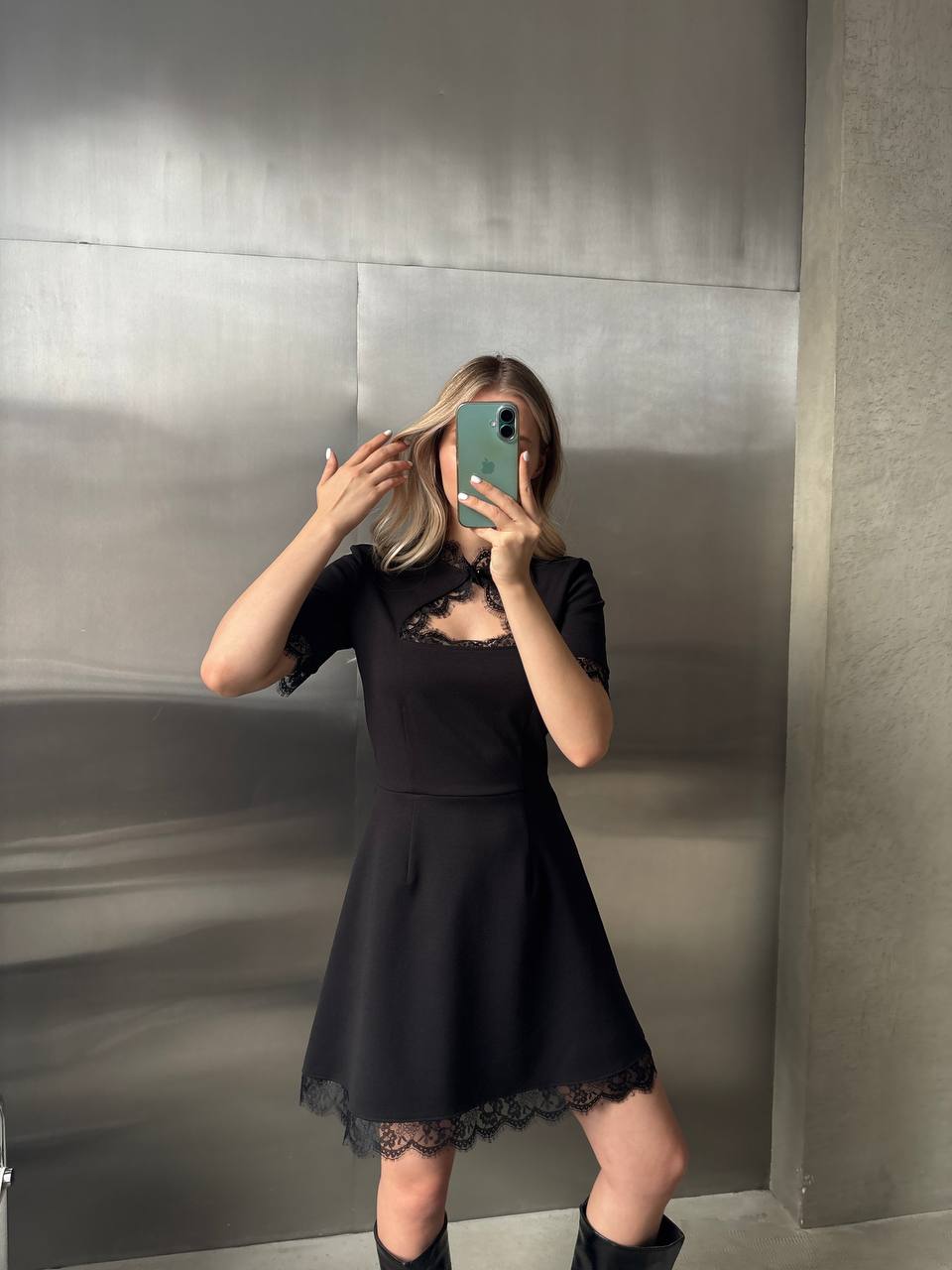 Lace mini dress