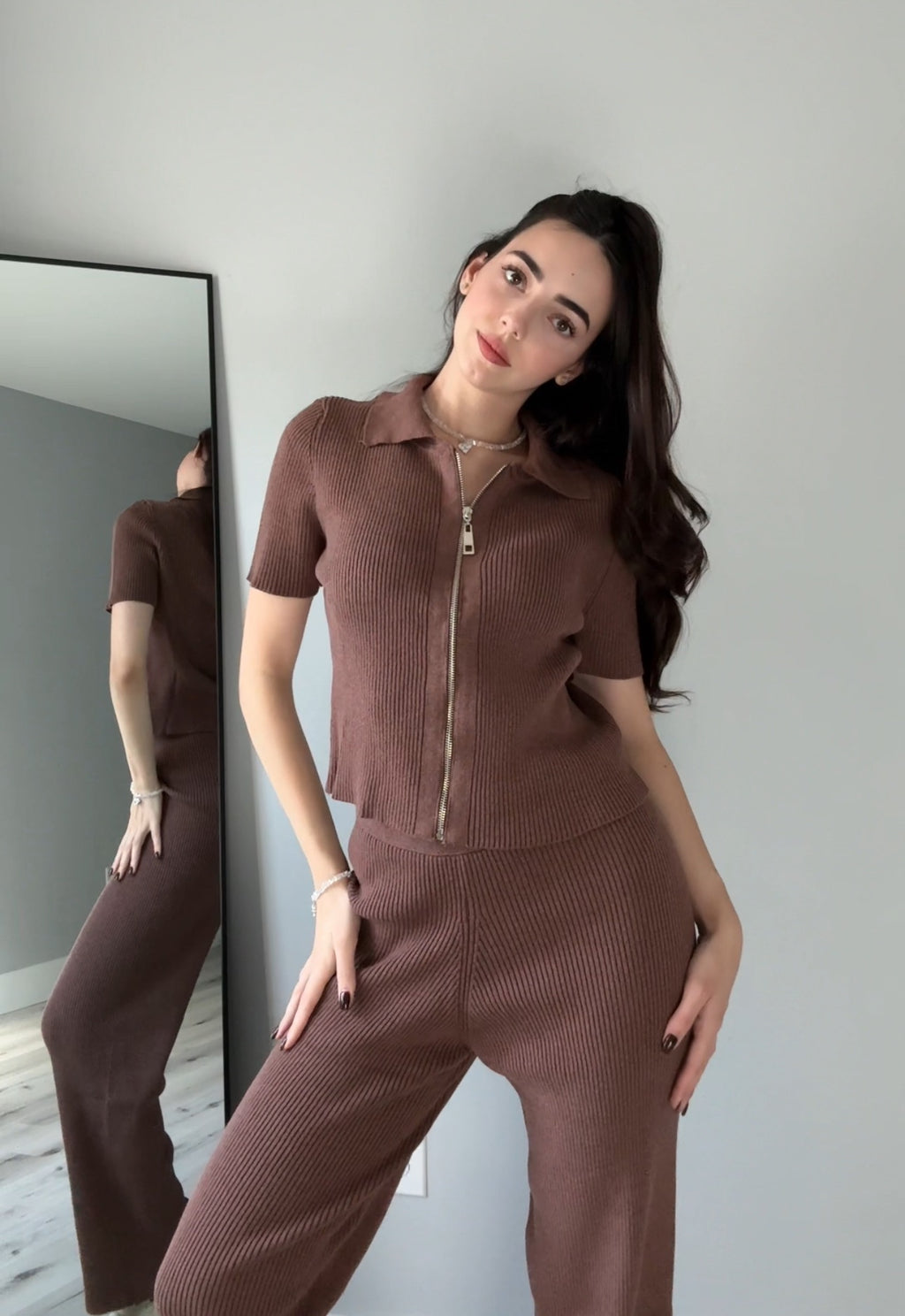 Set: Zip-up Top + Pants