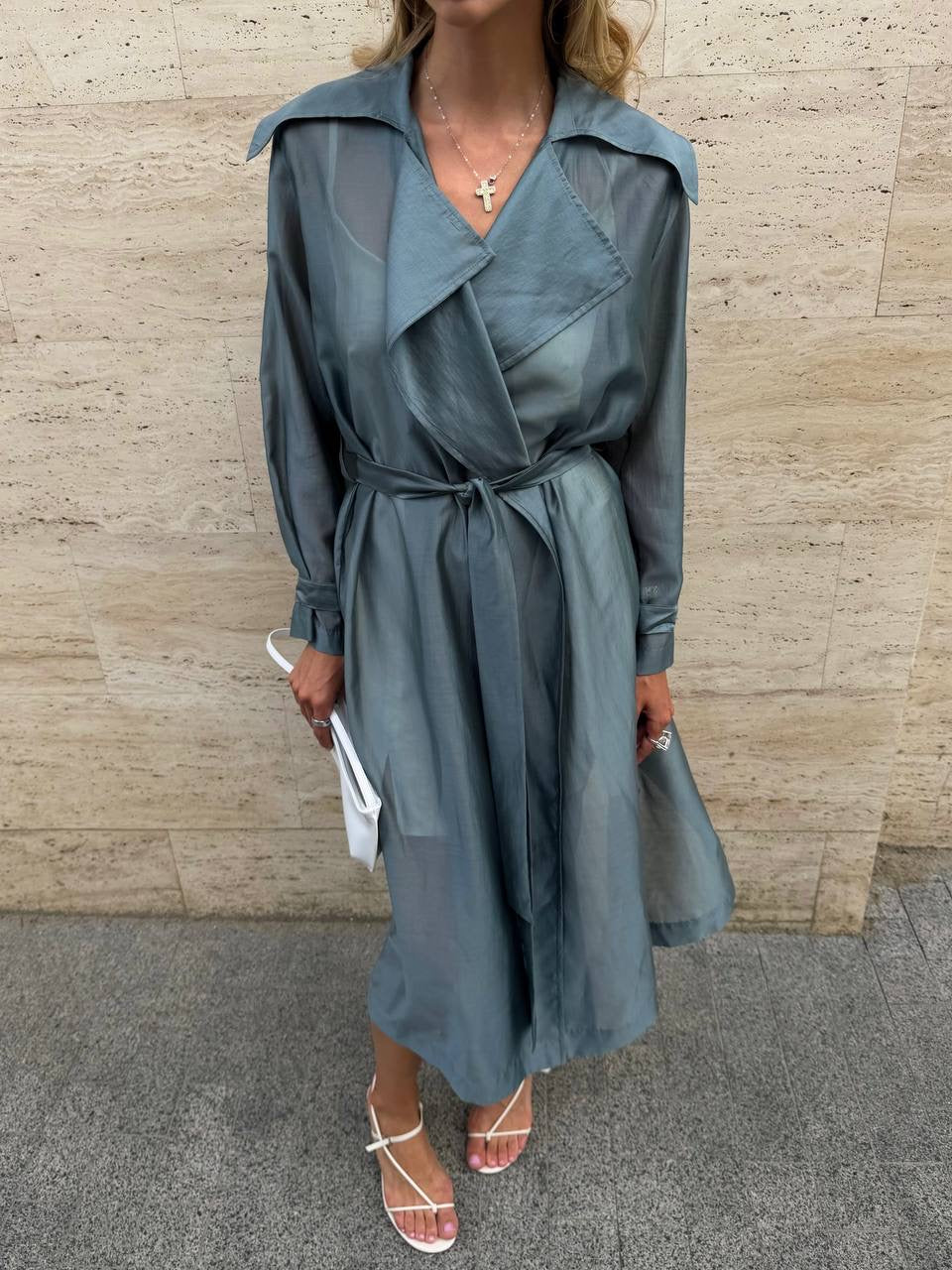 Organza Trench Coat