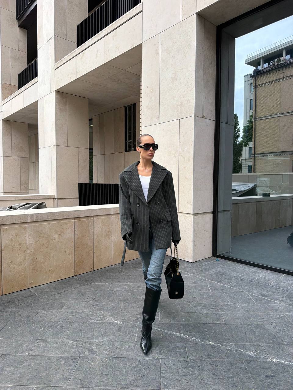The "Sonata" Striped Jacket-Coat
