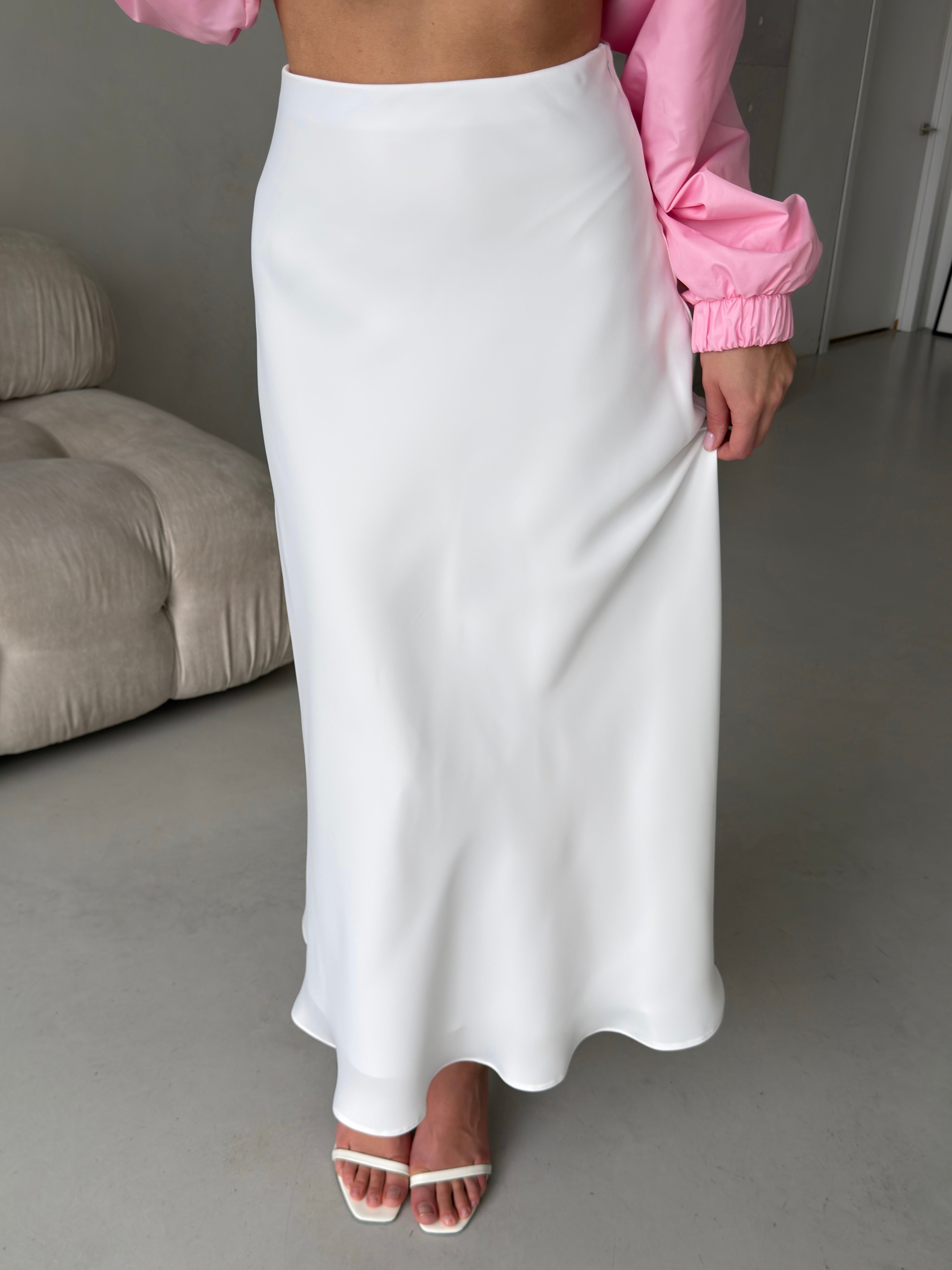 Satin Midi Skirt
