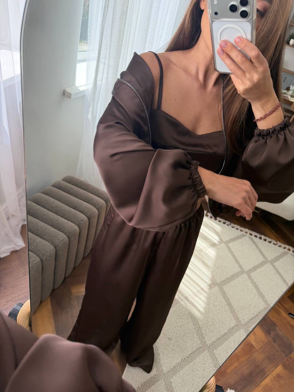 Satin Three-Piece Set