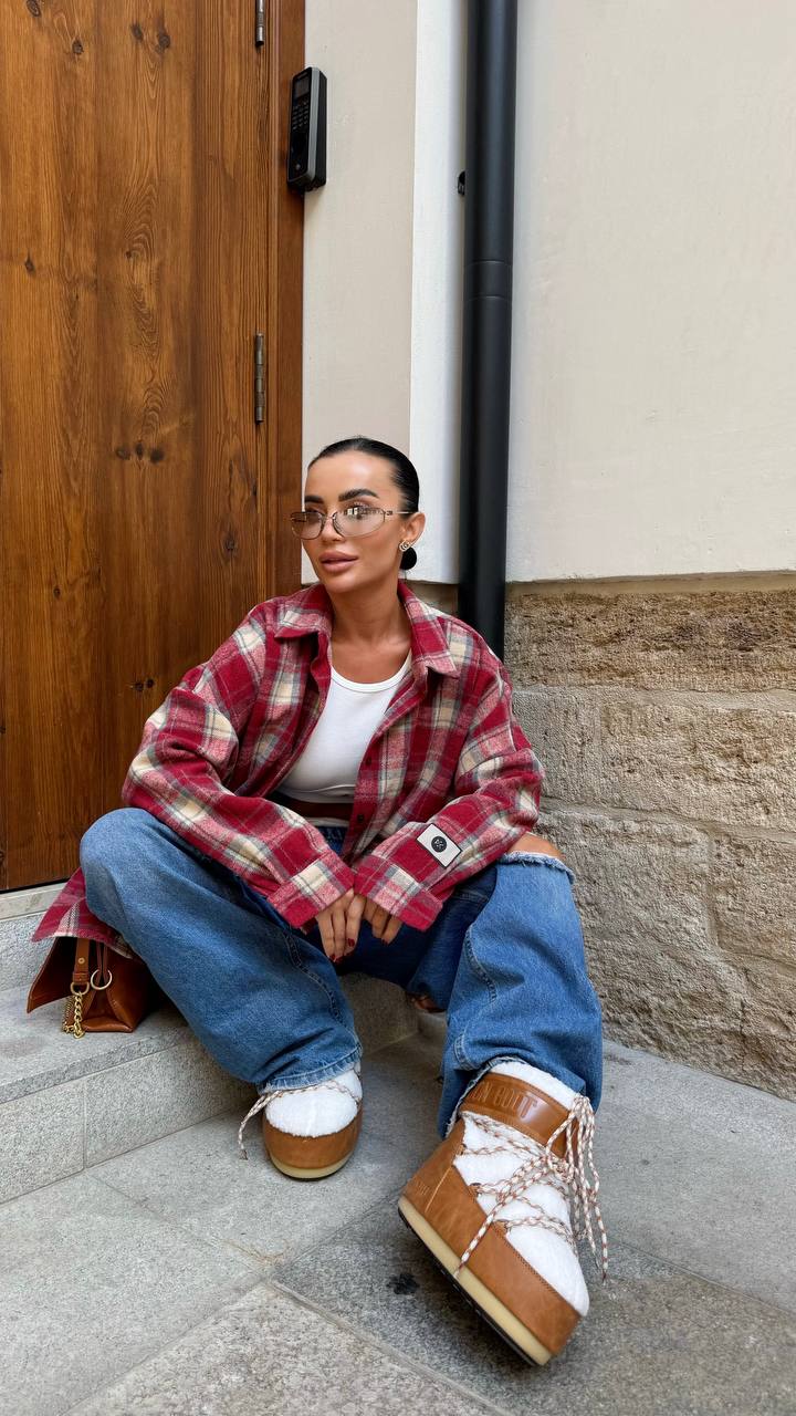 Cashmere check shirt