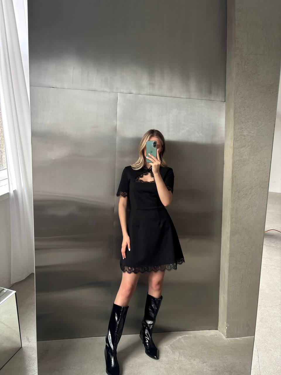 Lace mini dress
