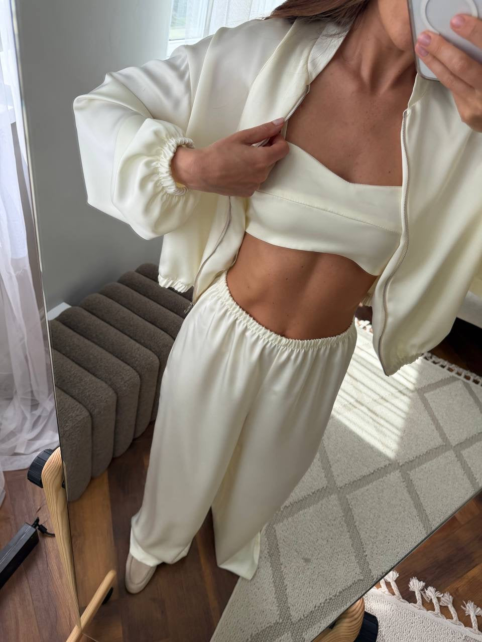 Satin Three-Piece Set