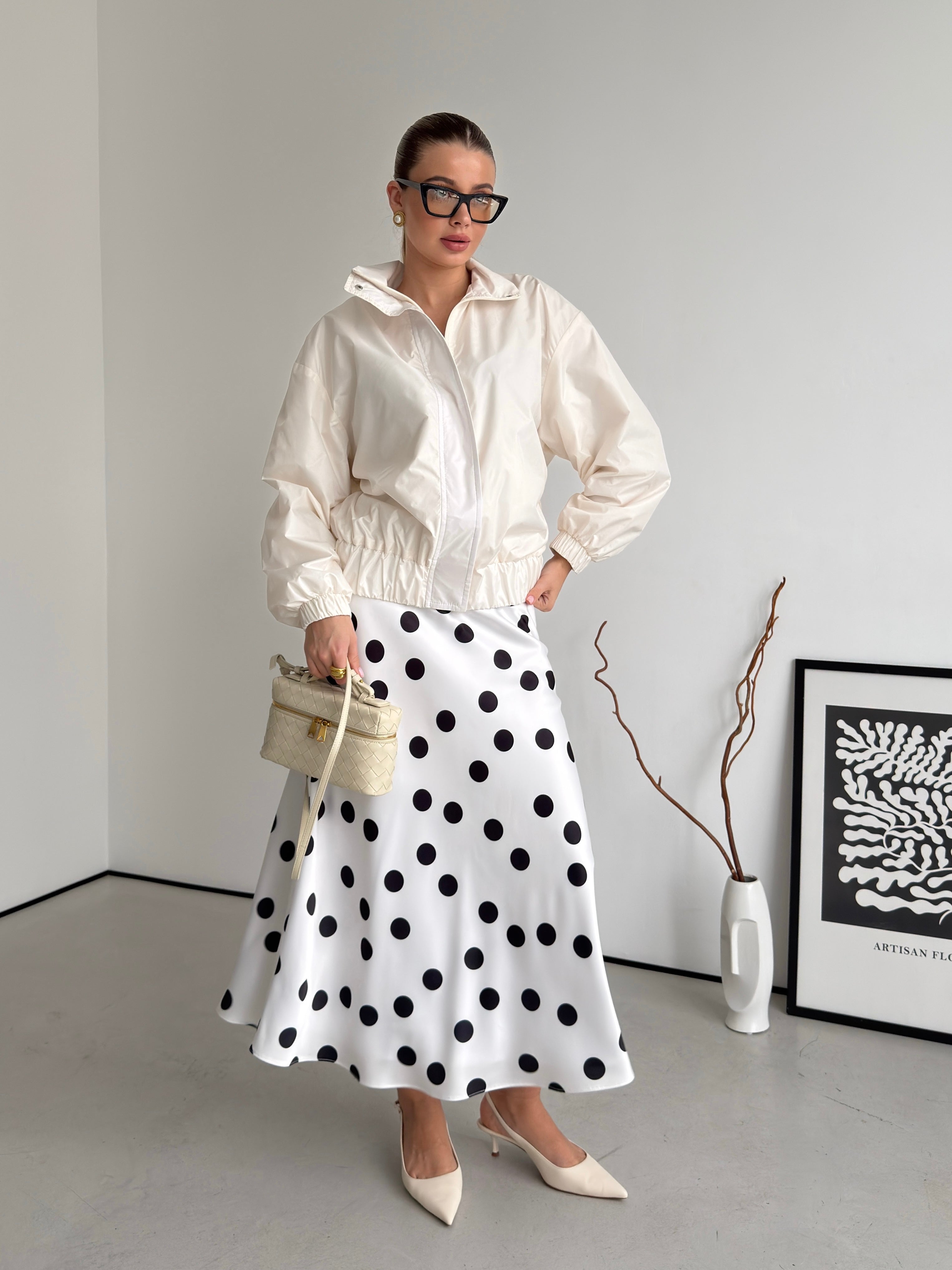 Satin Midi Skirt