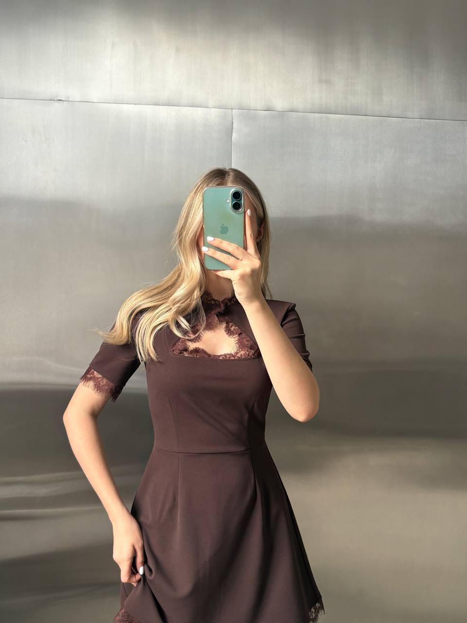 Lace mini dress