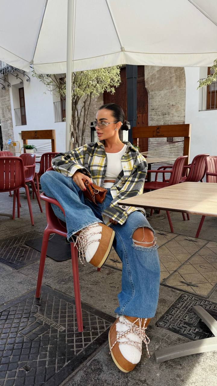 Cashmere check shirt