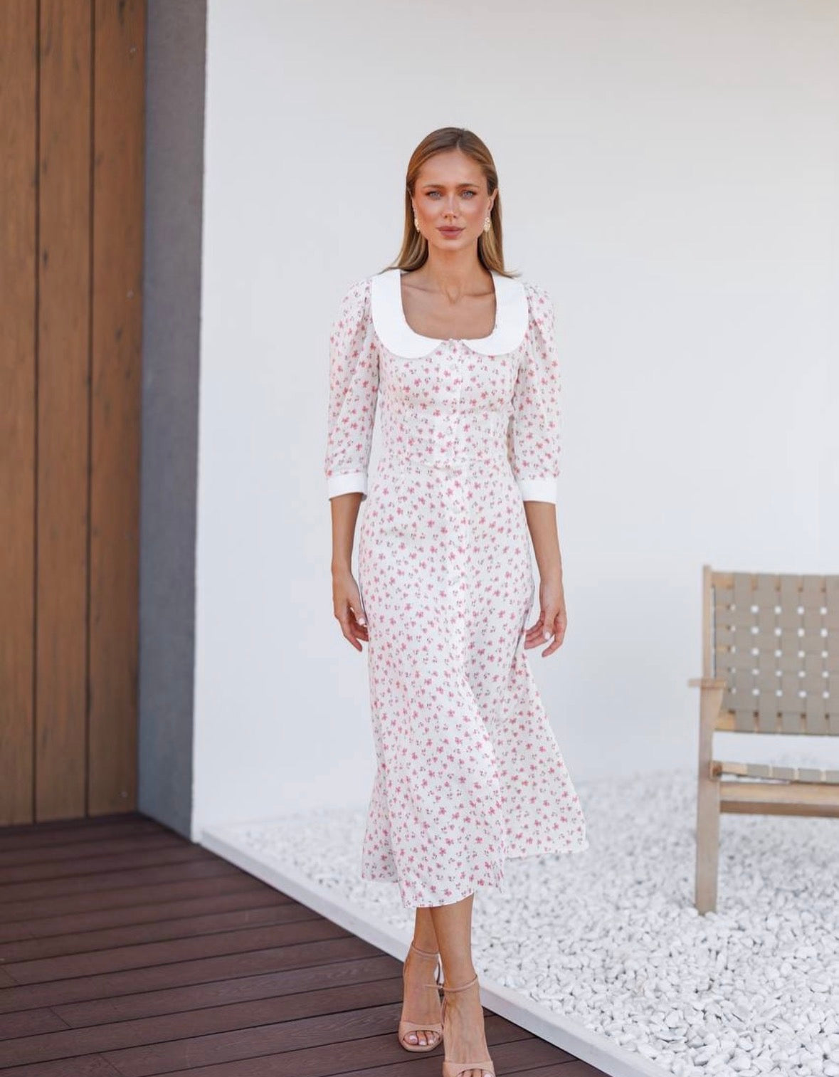 Floral collared dress