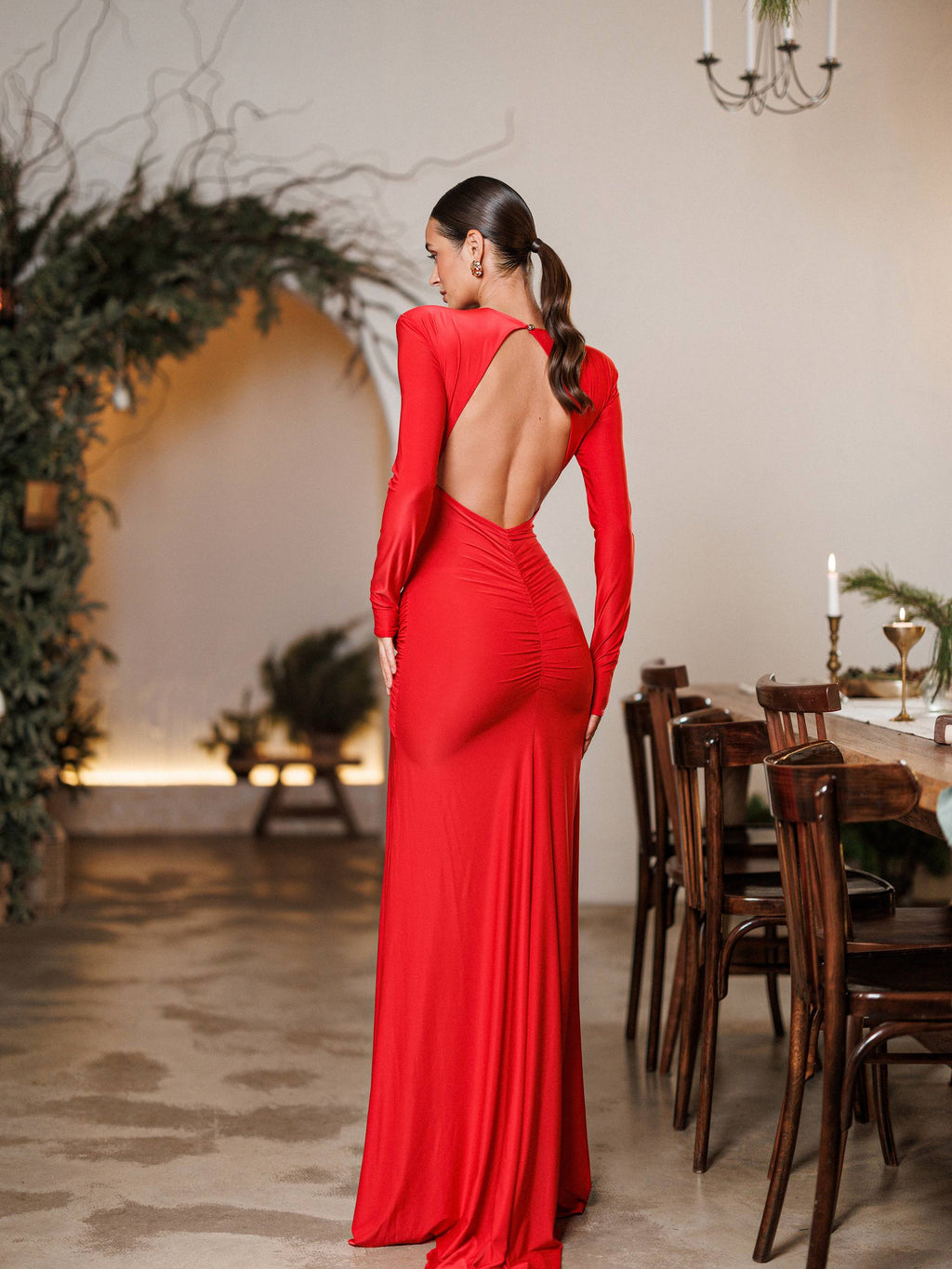 Maxi Dress with Open Back