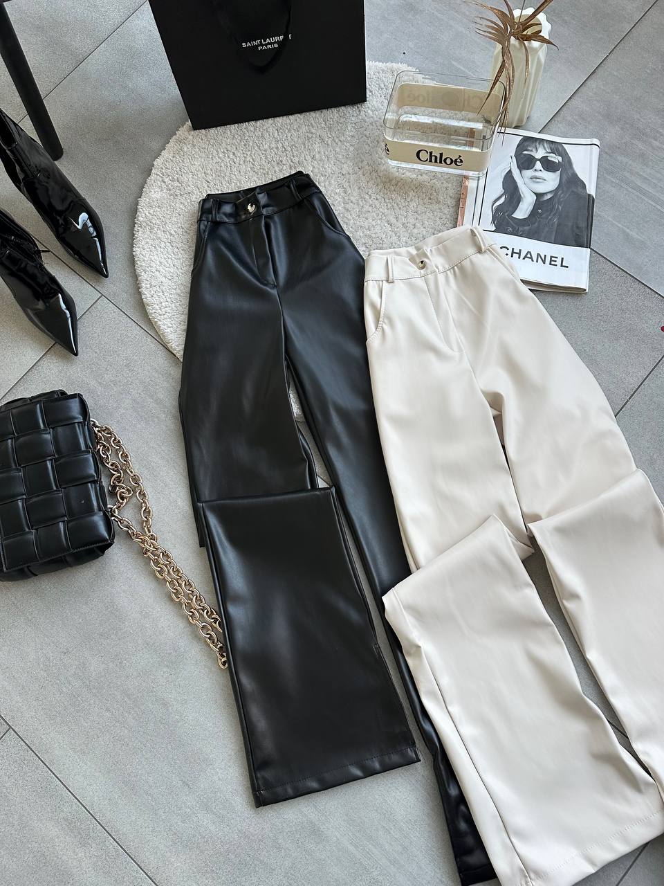 Eco-leather pants