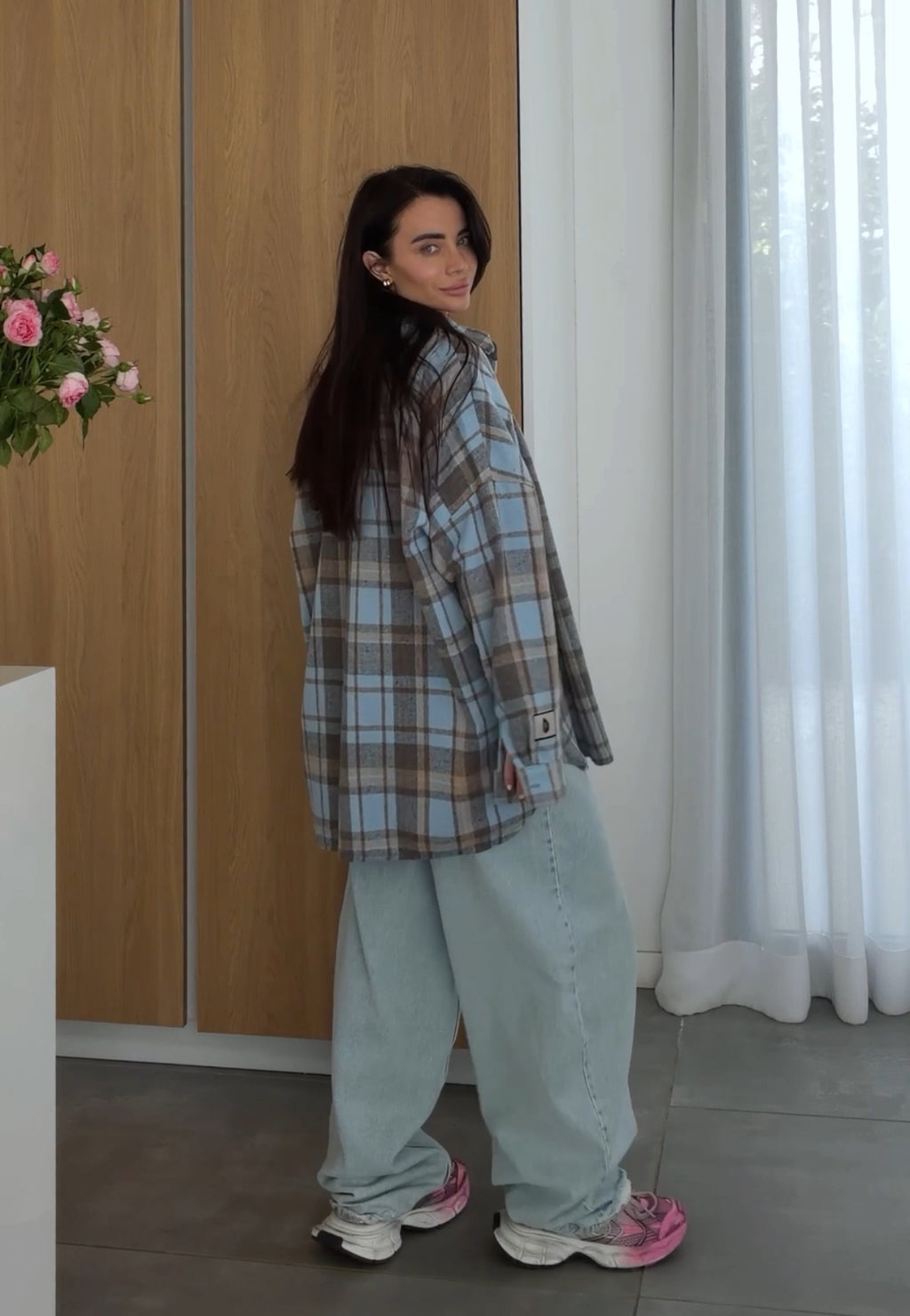 Cashmere check shirt