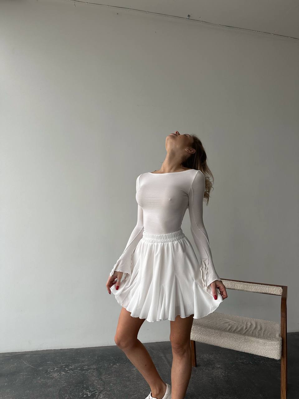 This is THE skirt with built-in shorts from Pinterest