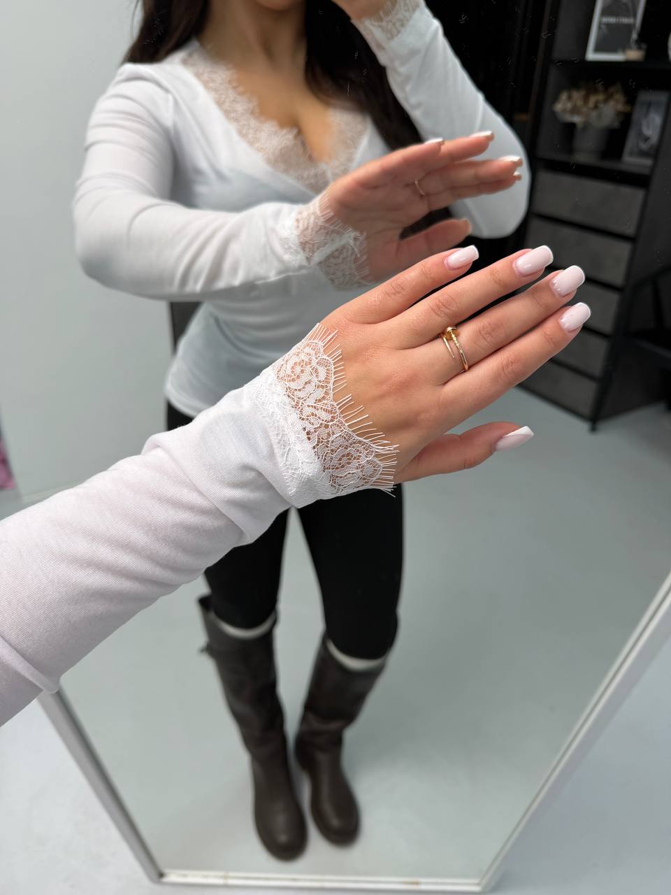 Viscose Top with Lace