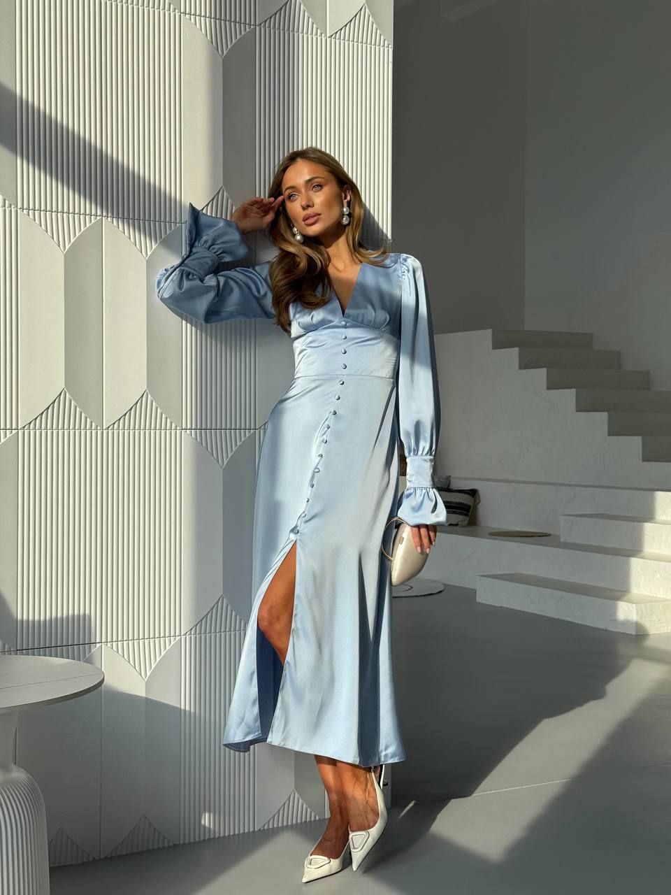 Midi satin dress “Donna”