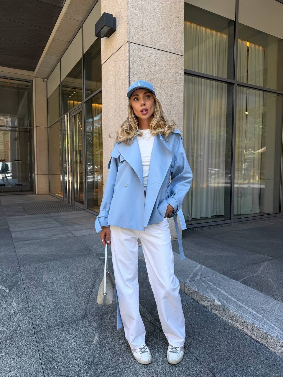 Cropped "Celine" Trench Coat