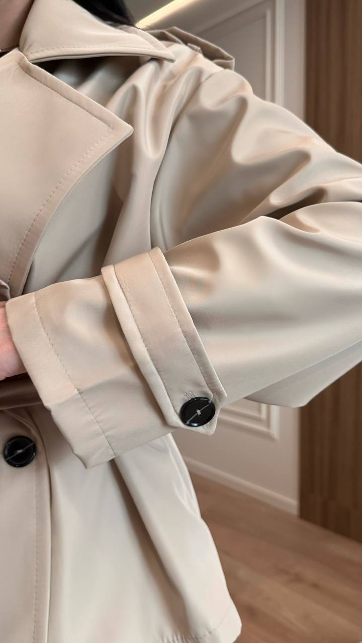 Cropped Trench Coat