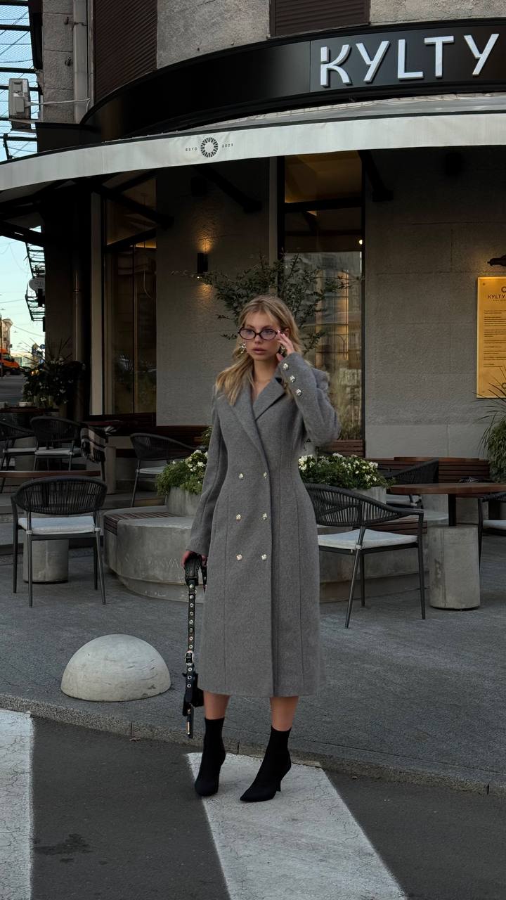 Midi coat with waist accent✨