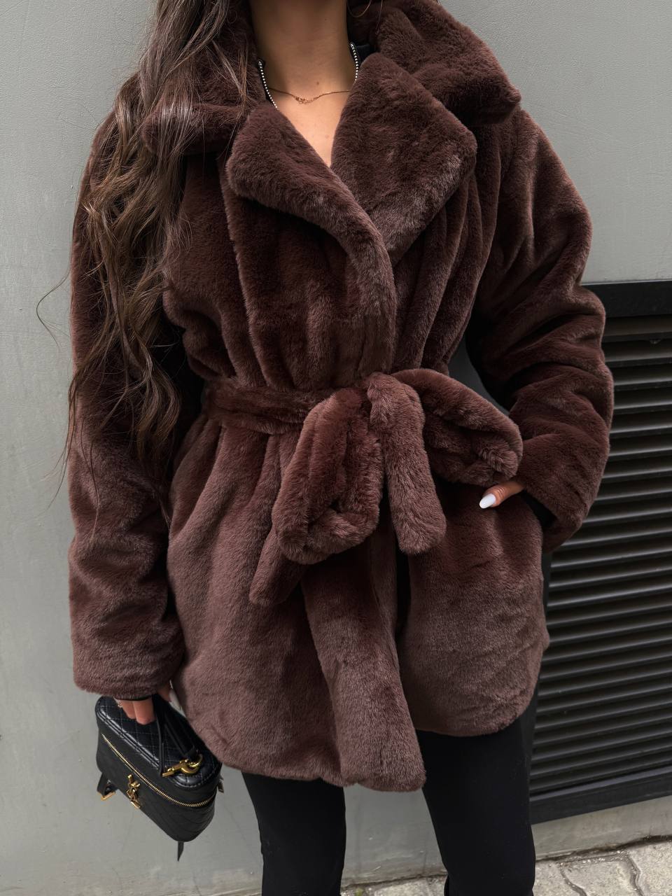 Stylish faux fur coat with lining ✨