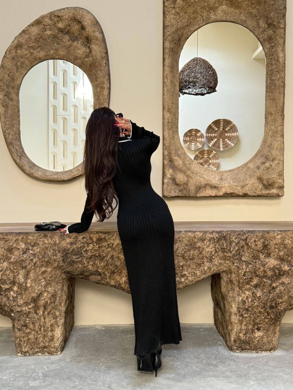 Knit midi dress