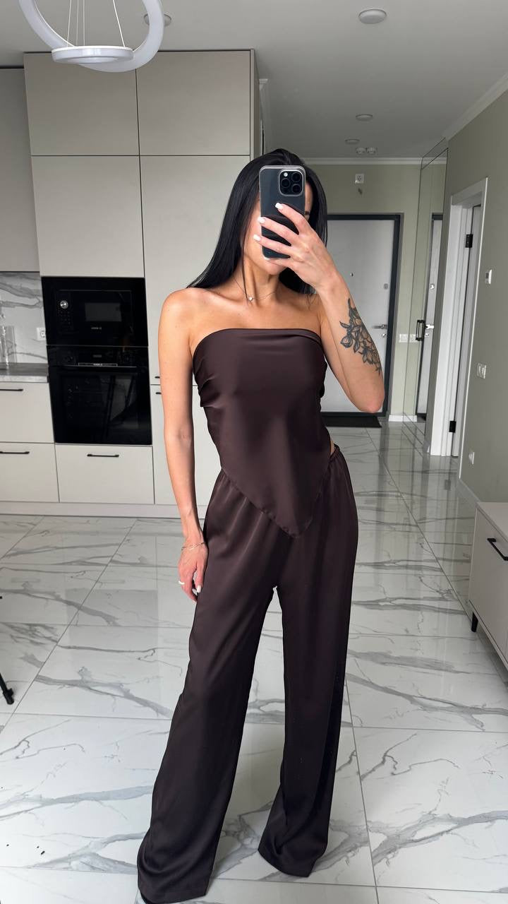 Scarf Top & Pants Set 