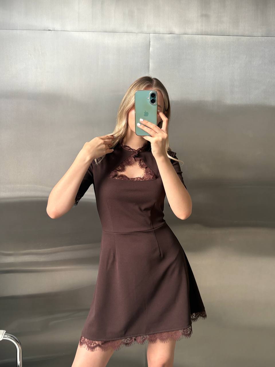 Lace mini dress