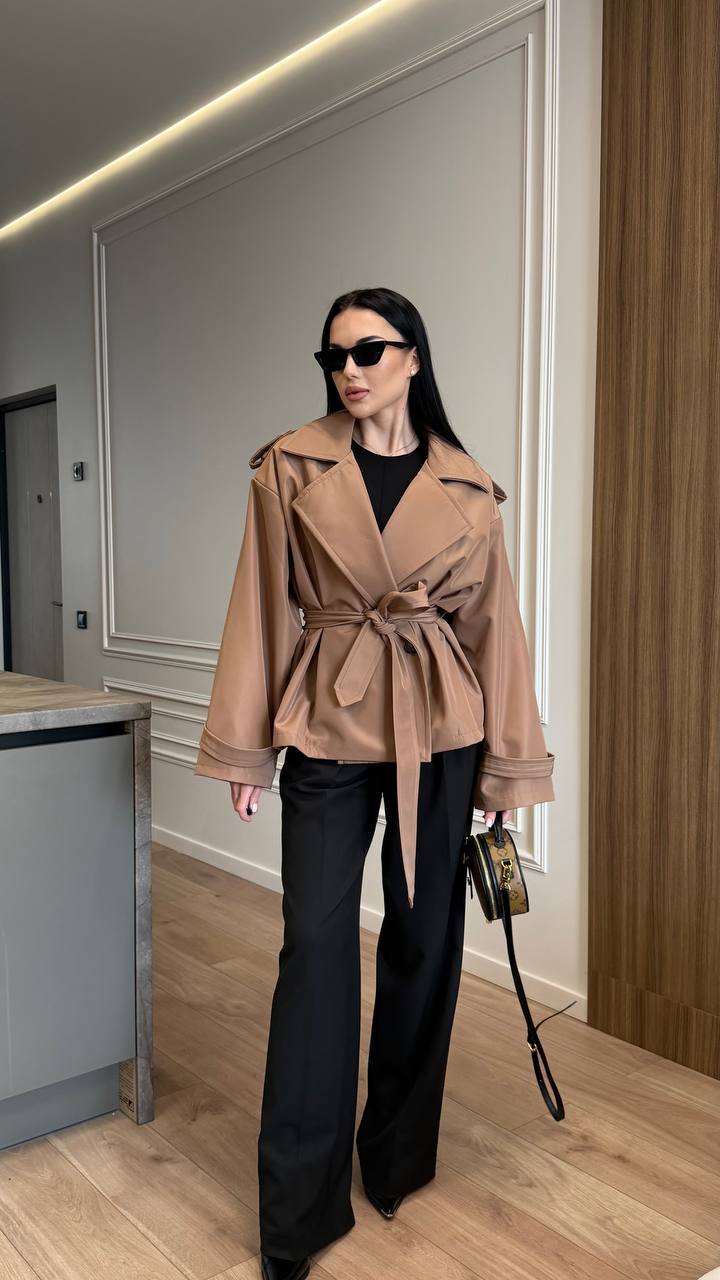 Cropped Trench Coat