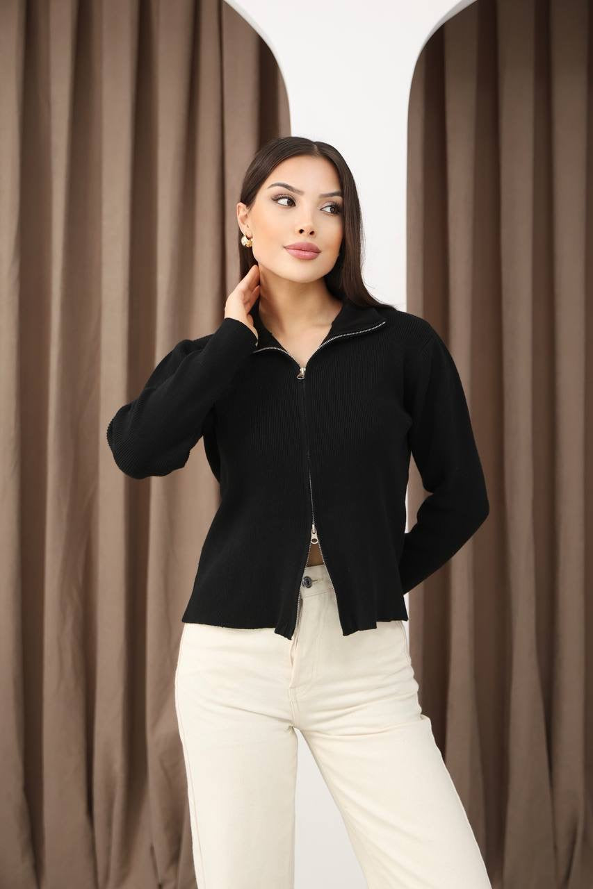 Zip-Up Knit Sweater✨