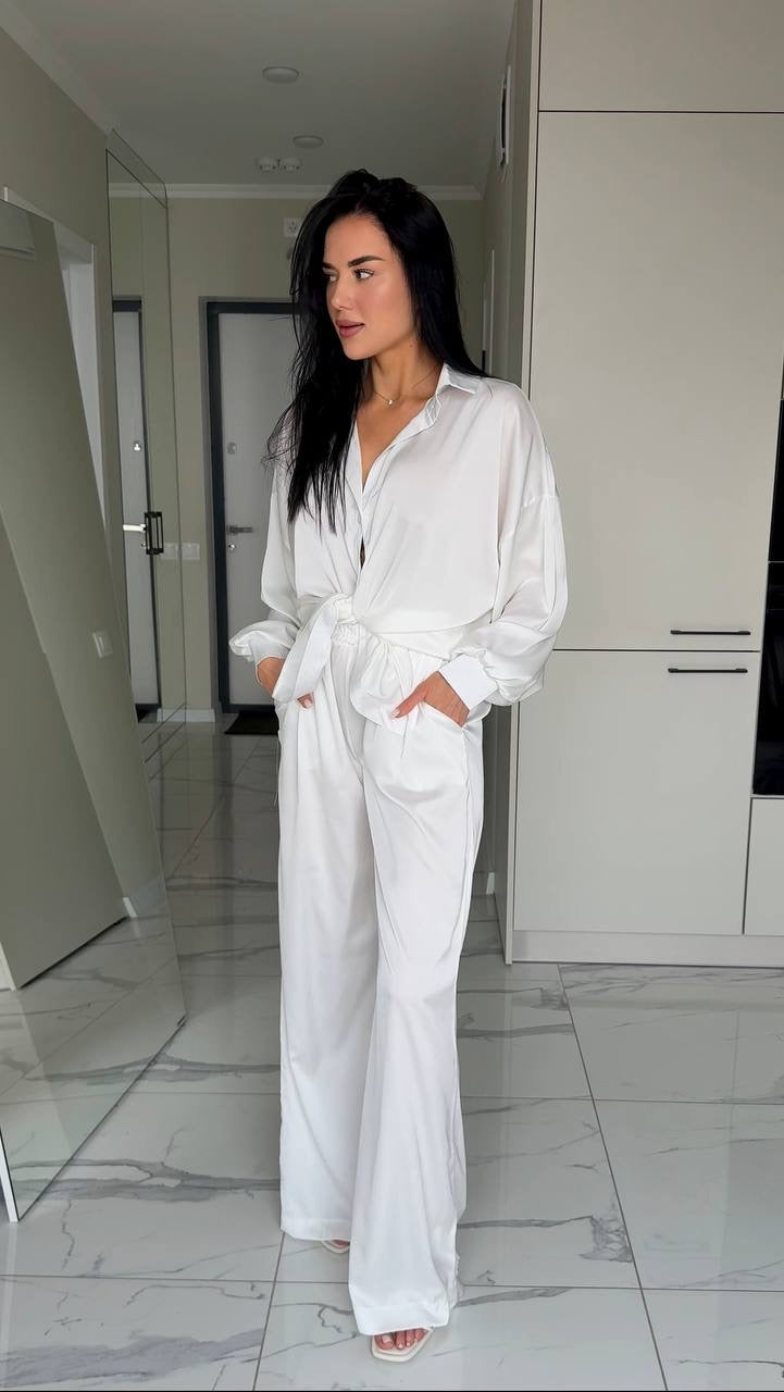 Three-Piece Set (Pants, Shirt & Scarf)