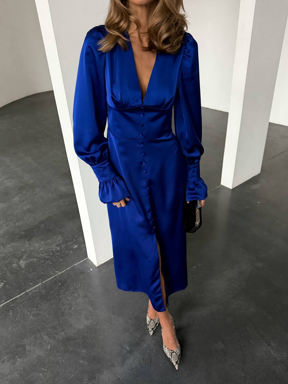 Midi satin dress “Donna”