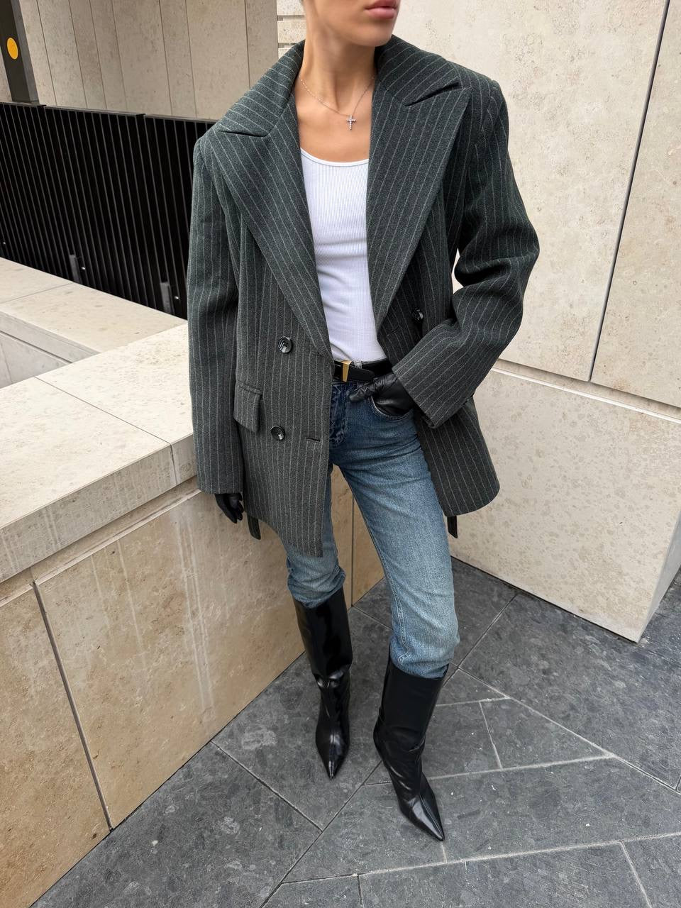 The "Sonata" Striped Jacket-Coat