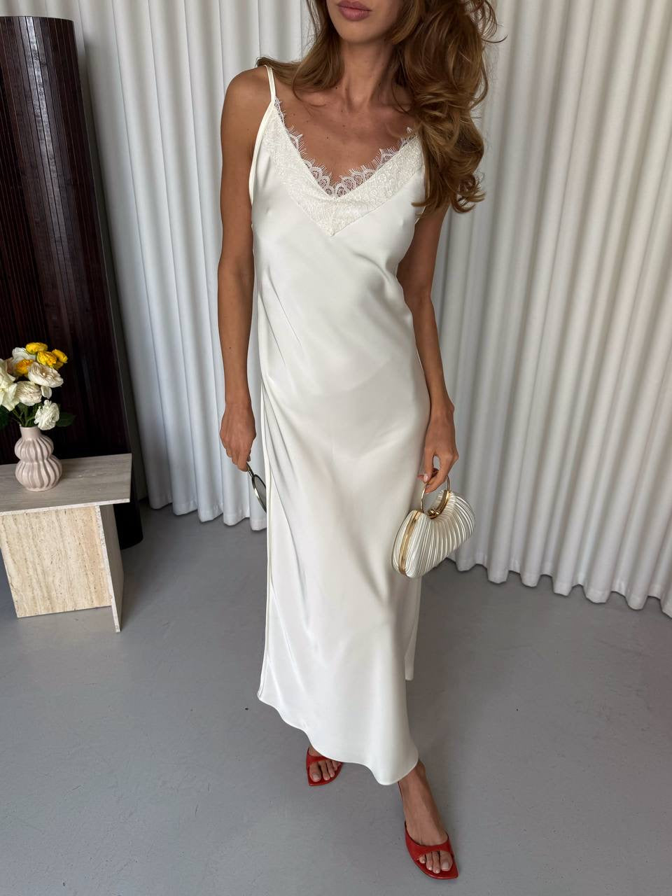 “Athena” Midi Slip Dress