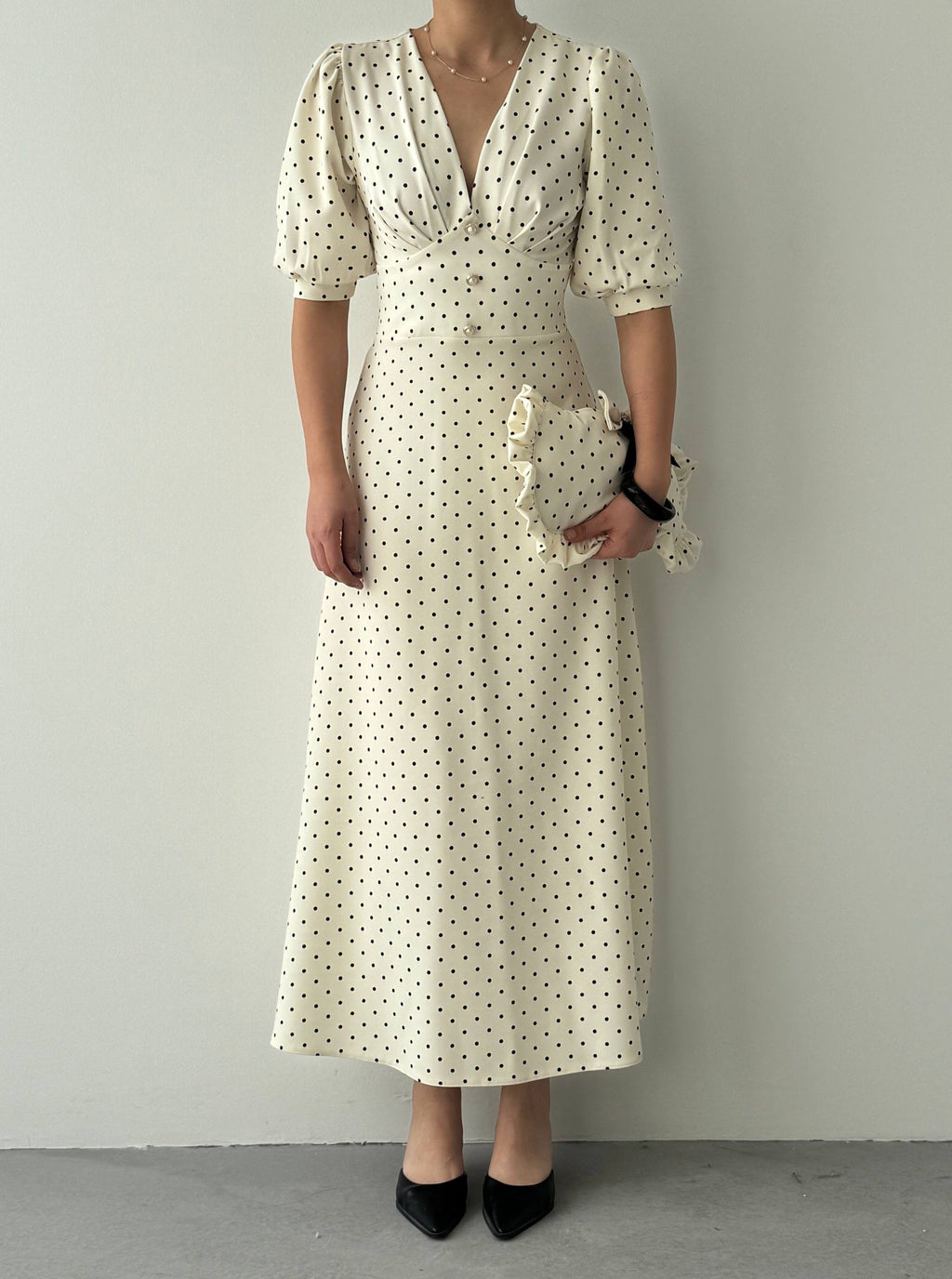 Polka Dot Midi Dress✨