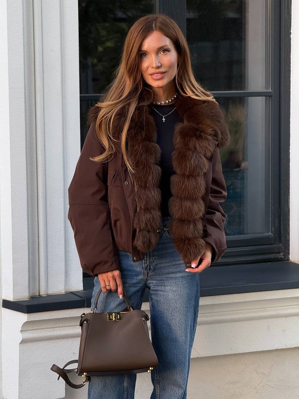 Parka Bomber with Genuine Fur