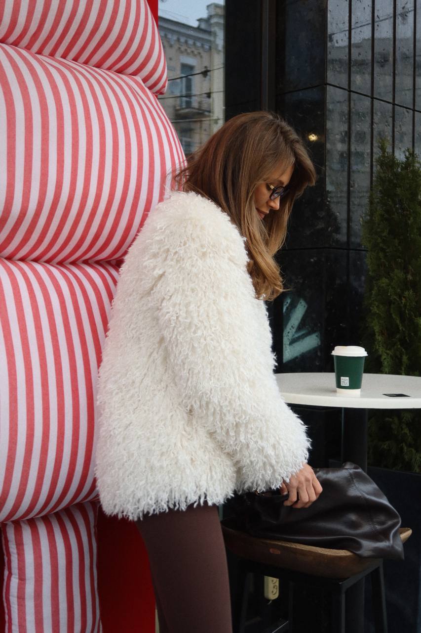 Soft Faux Llama Fur Coat