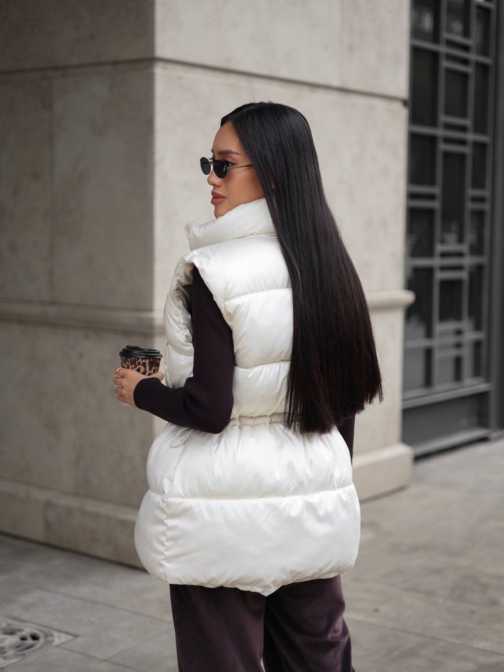 Waist-Defined Puffer Vest