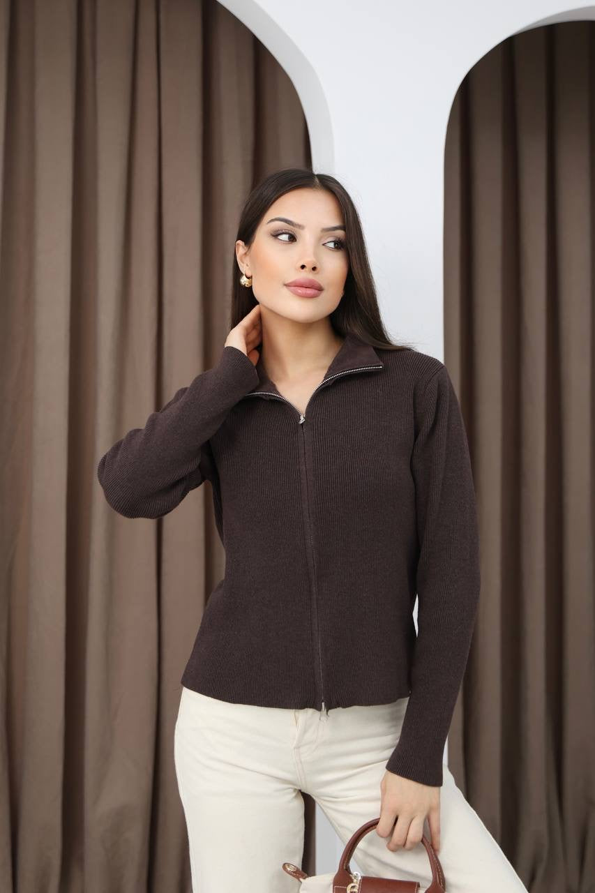 Zip-Up Knit Sweater✨