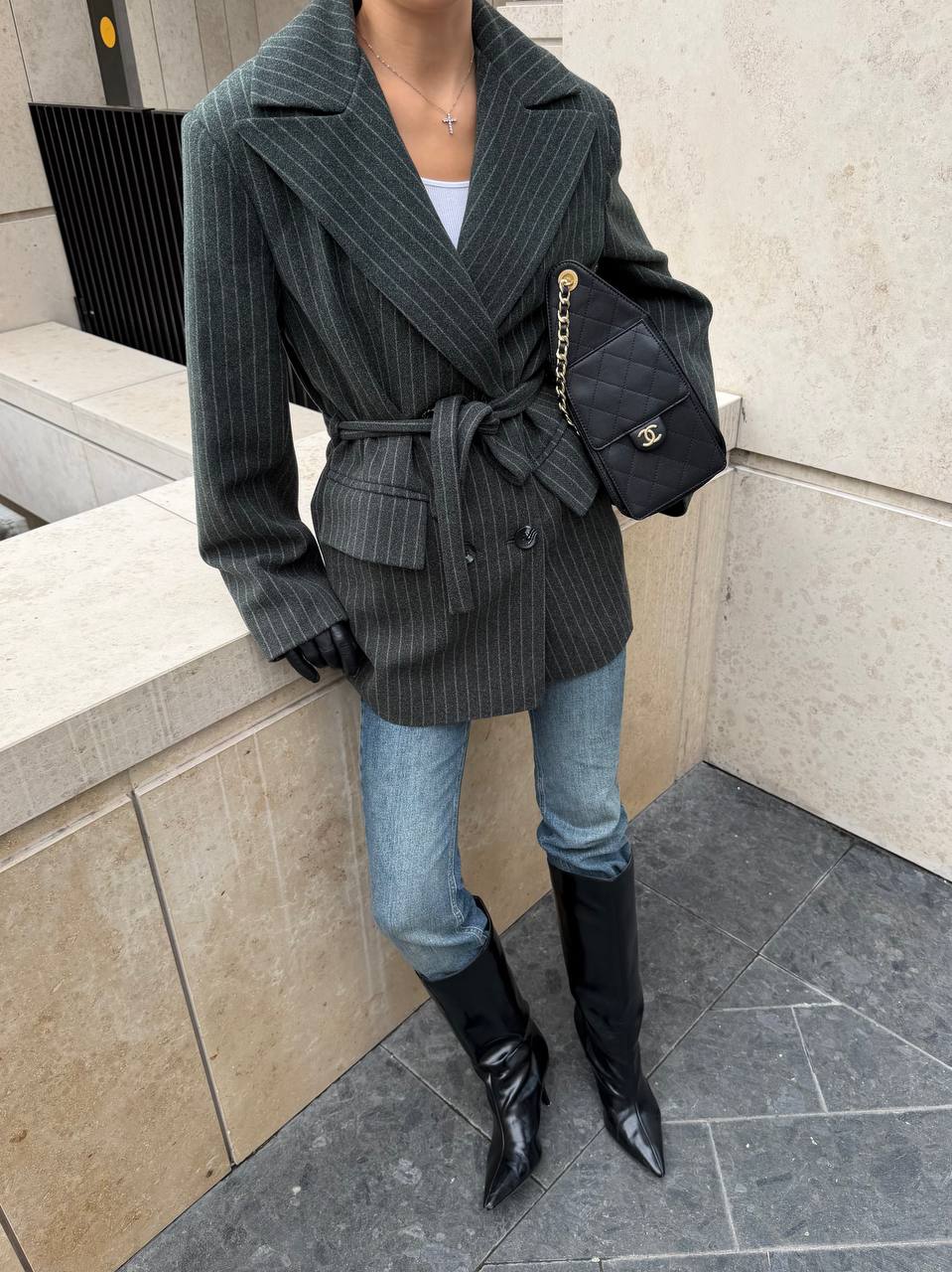 The "Sonata" Striped Jacket-Coat