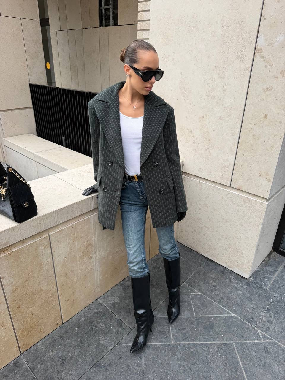 The "Sonata" Striped Jacket-Coat