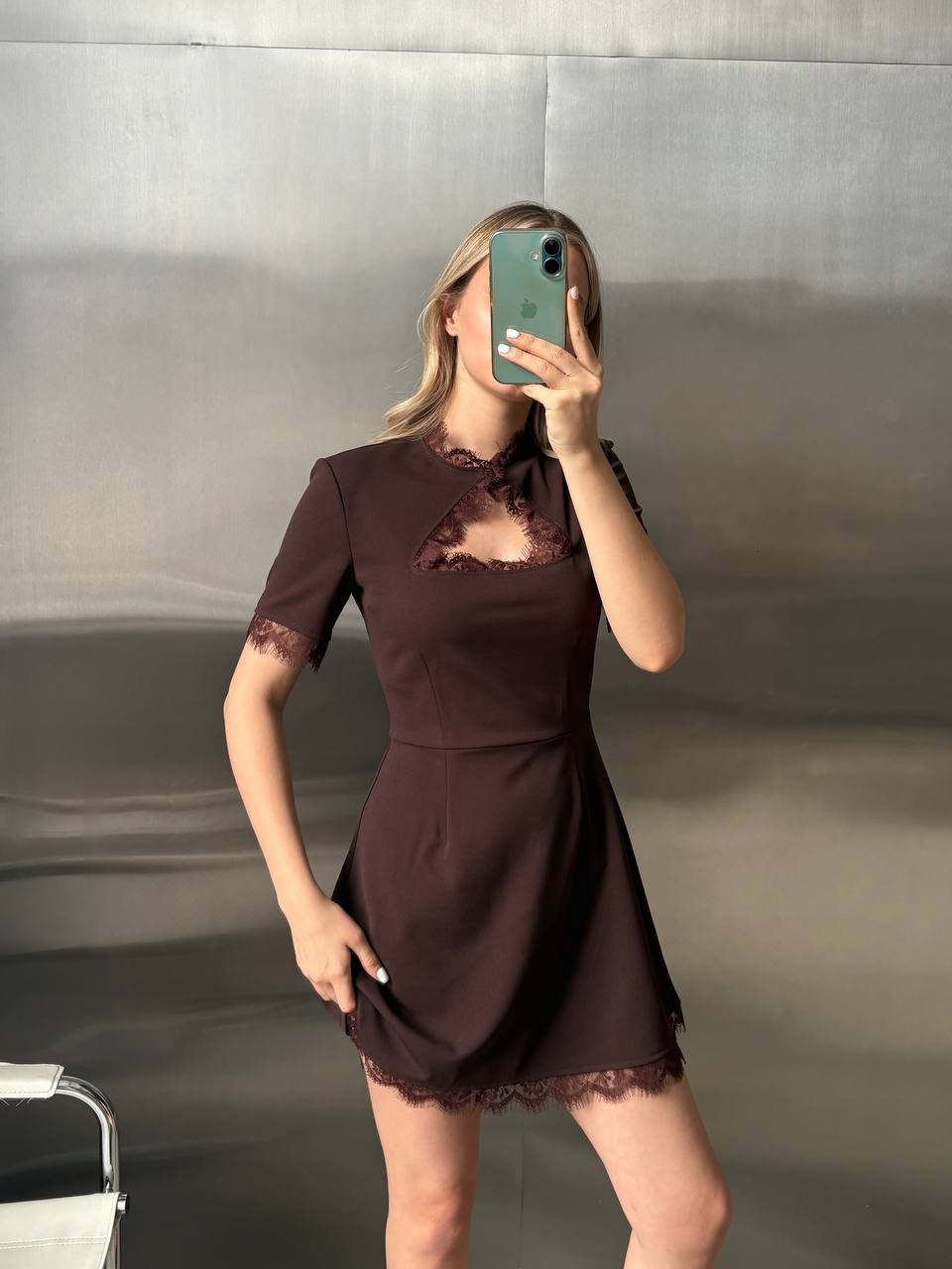 Lace mini dress
