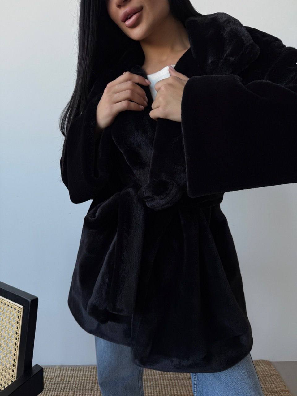 Stylish faux fur coat with lining ✨